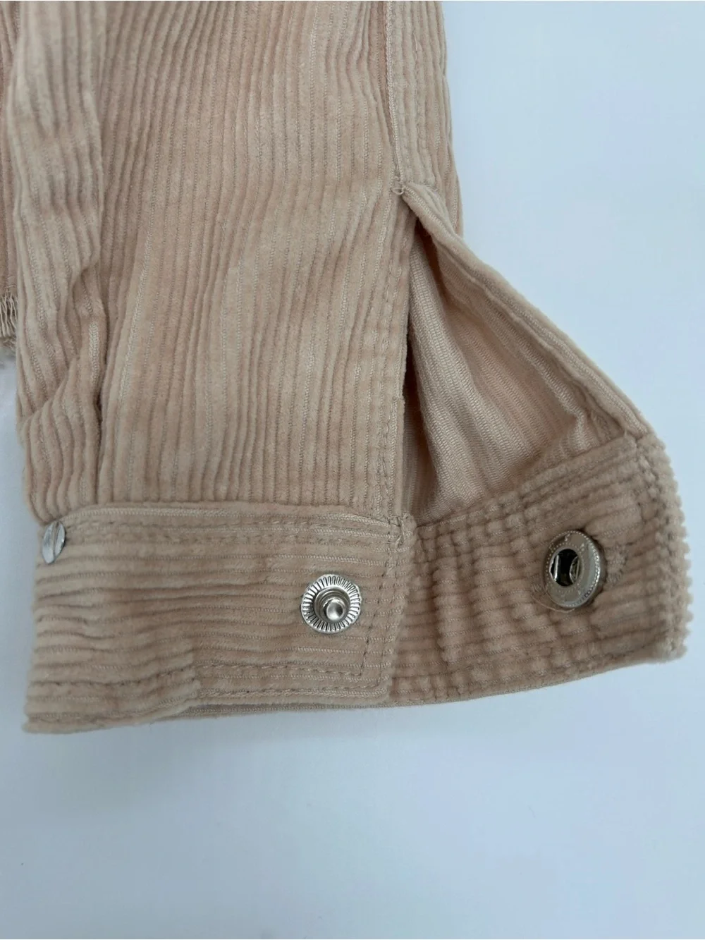 Steve Madden Girls Beige Studded Corduroy Trucker Jacket Size Small